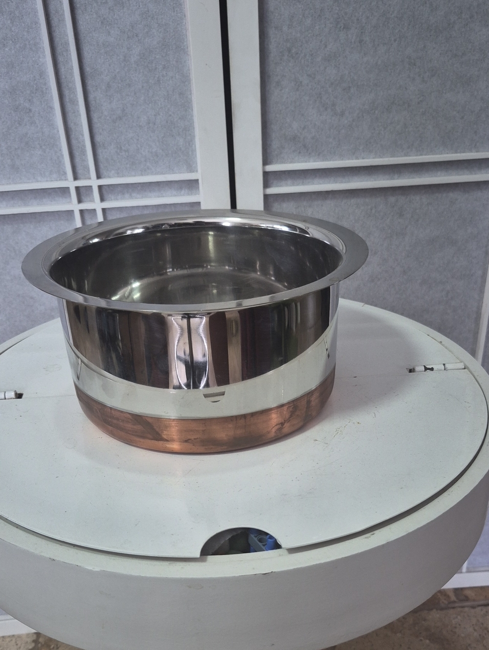 Omega Stainless Steel Mixing Bowl with Copper-Bottom Accent